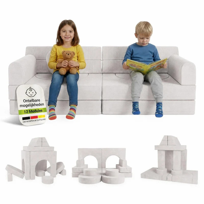 Kindersofa Kayo mit Cord Bezug & Kissen