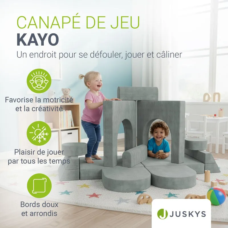 Kindersofa Kayo mit Cord Bezug & Kissen