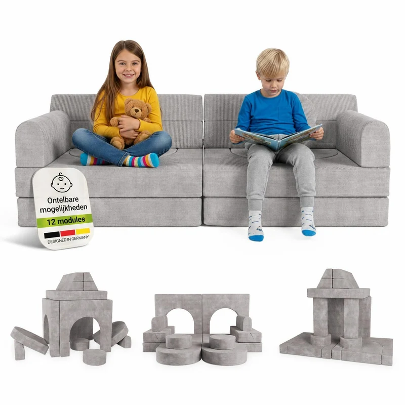 Kindersofa Kayo mit Cord Bezug & Kissen
