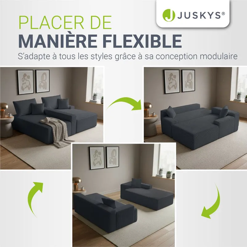 Sofa Coredo mit Cord Bezug & Dekokissen