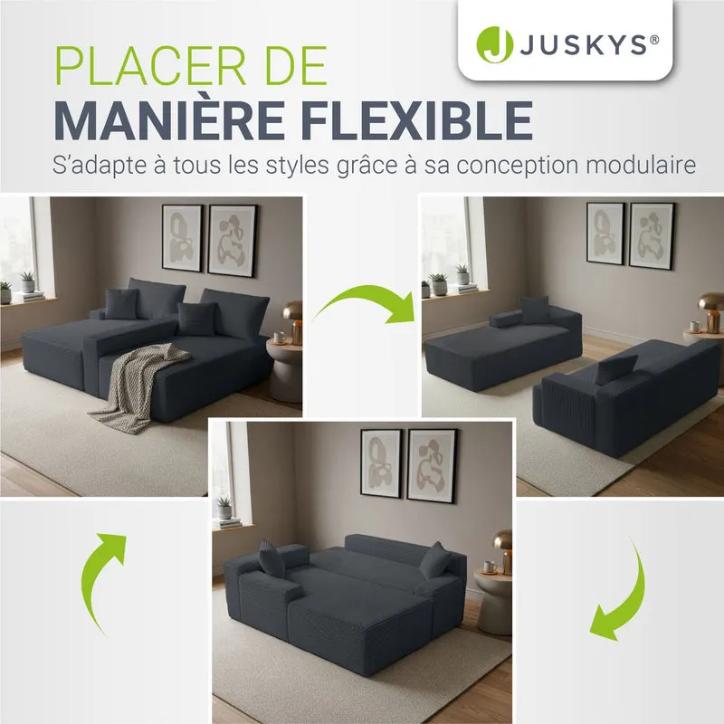 Sofa Coredo mit Cord Bezug & Dekokissen