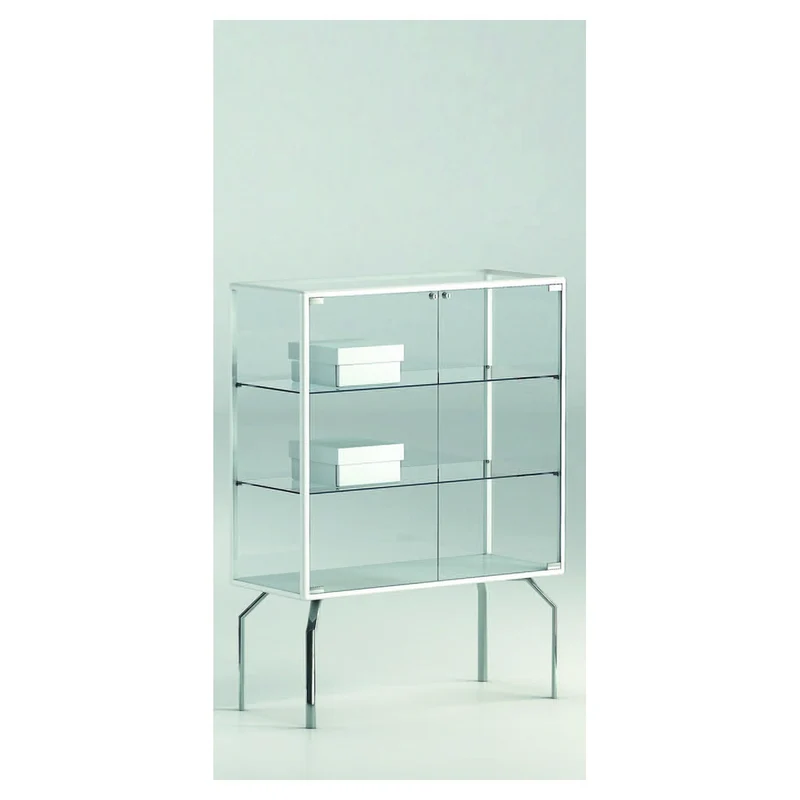 Casa Padrino Luxus Ladenvitrine 91 x 37 cm H. 120 cm - Ladeneinrichtung - Boutique Möbel - Made in Italy