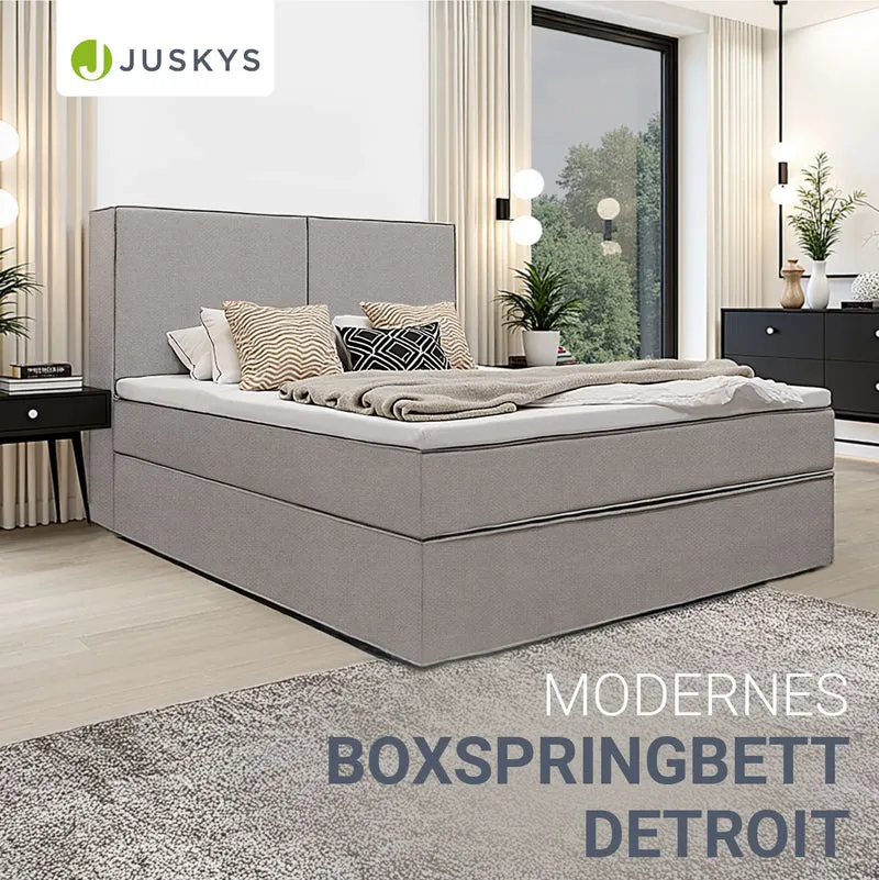Boxspringbett Detroit - Chenille-Stoff