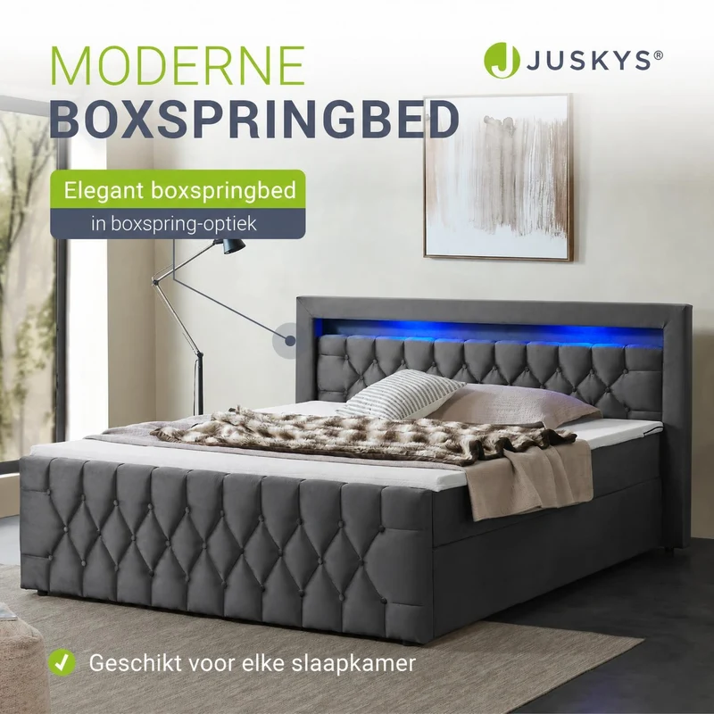 Boxspringbett Leona - Samt