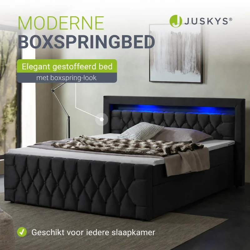 Boxspringbett Leona - Samt