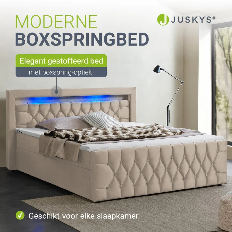 Boxspringbett Leona - Samt