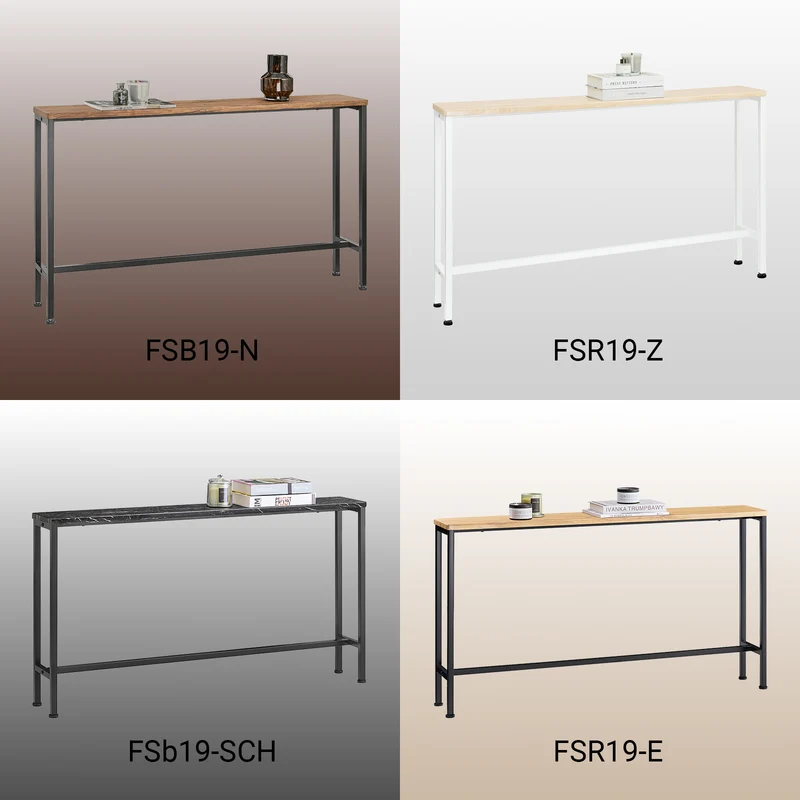 SoBuy FSB19-N Kapea Konsolipöytä Metalli ja lastulevyä Beige