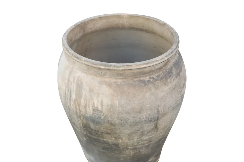 Casa Padrino Luxus Vase 55 x 55 x H. 62 cm - Große Terrakotta Vase im rustikalen Antik-Look - Luxus Deko Accessoires