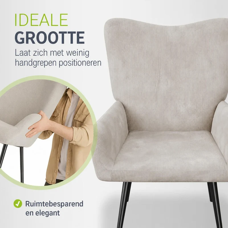 Ohrensessel mit optionalem Hocker Odense