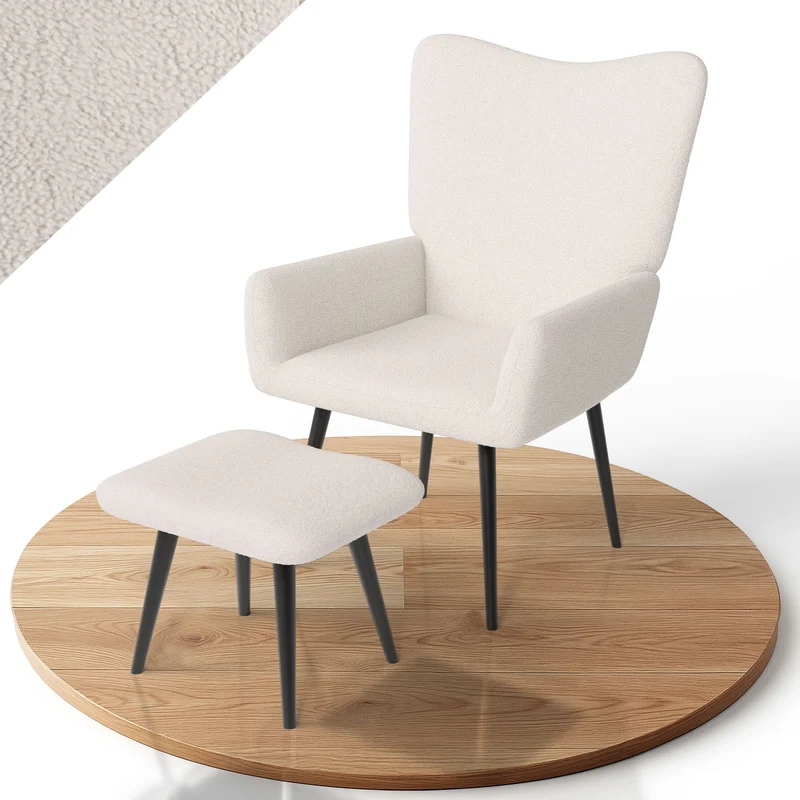 Ohrensessel mit optionalem Hocker Odense
