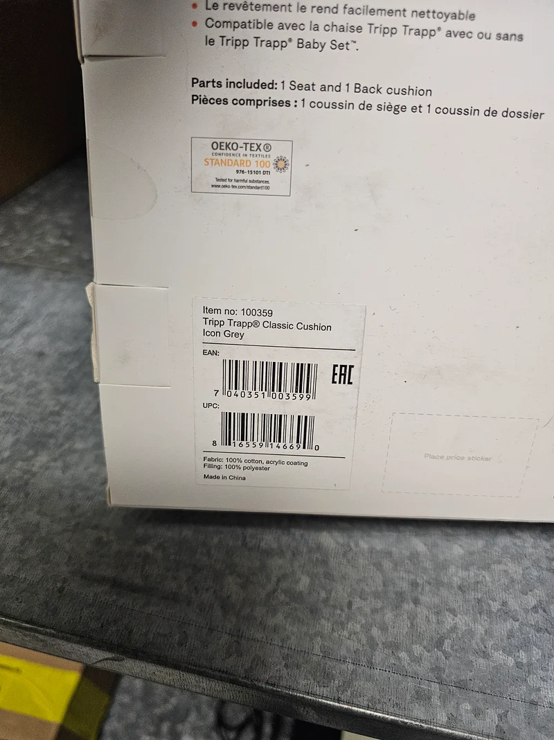 Stokke Tripp Trapp Kinderstuhl Kissen Icon Grey 40% mit Code TT40