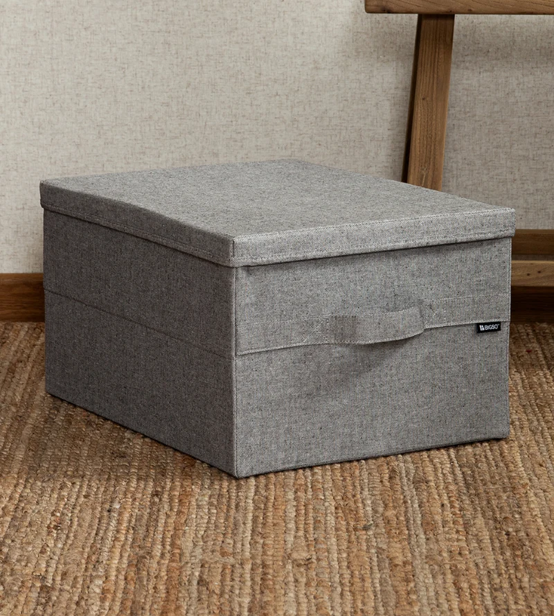 SOFT ll Aufbewahrungsbox Grau L - 46x36x25cm