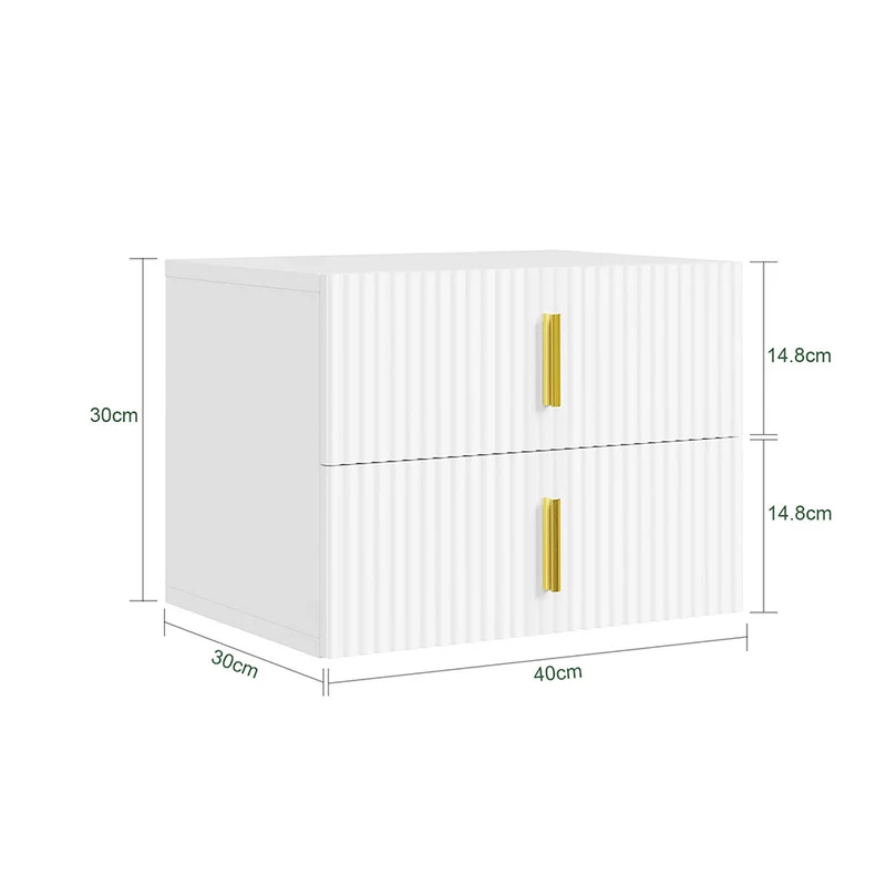 SoBuy Nachttisch hängend mit Sensorlicht und Schublade Weiß FBT177-E-W