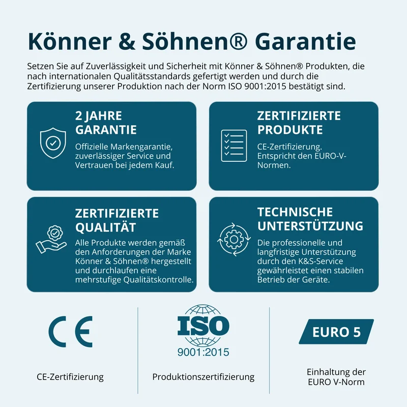 "Könner & Söhnen" Invertergenerator KS 9500iE S ATSR - 9kW Nennleistung - Benzinmotor - 230V
