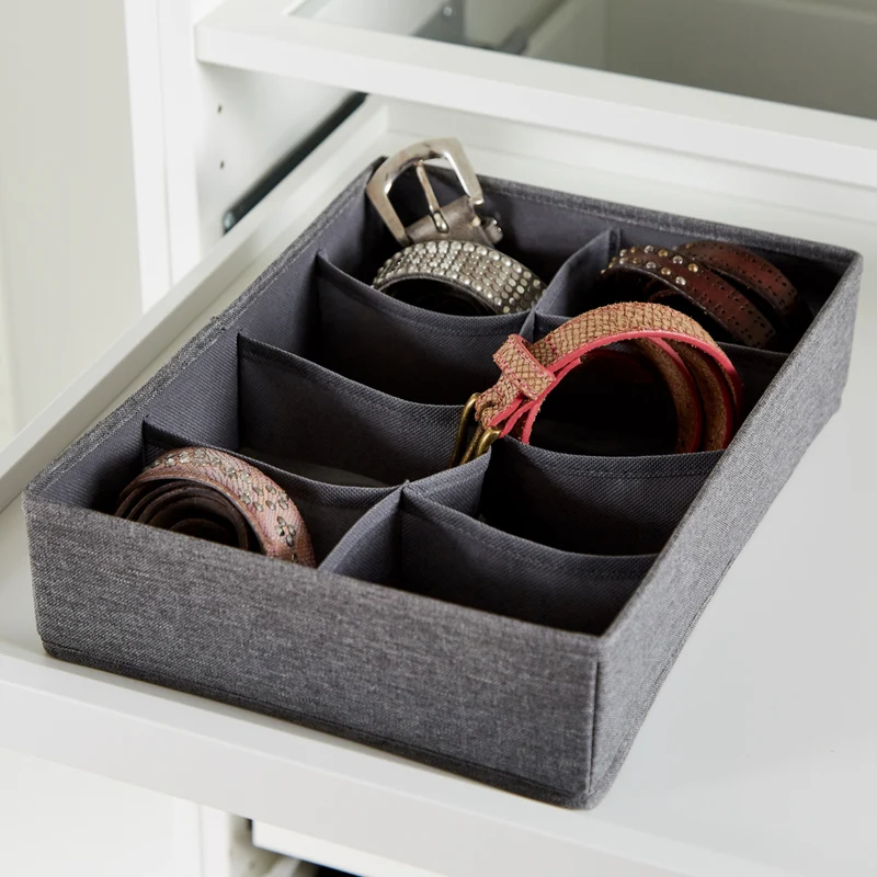 PREMIUM Wäsche Organizer Grau - 8 Fächer