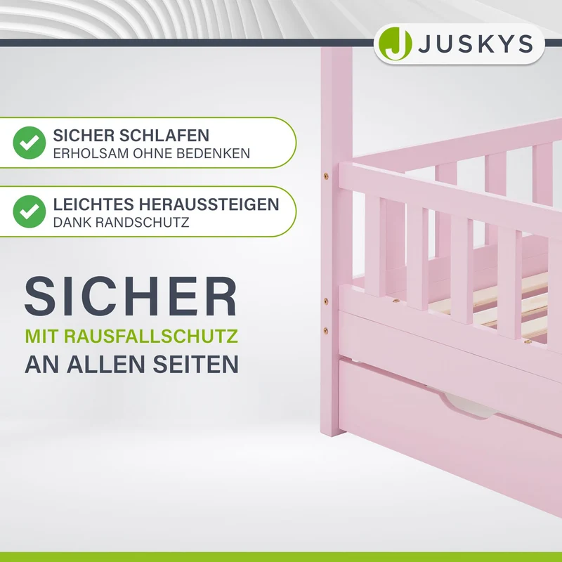 Kinderbett Marli 90 x 200 cm mit Bettkasten