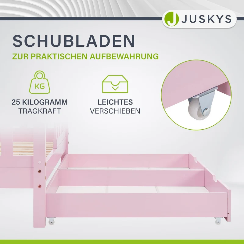 Kinderbett Marli 90 x 200 cm mit Bettkasten