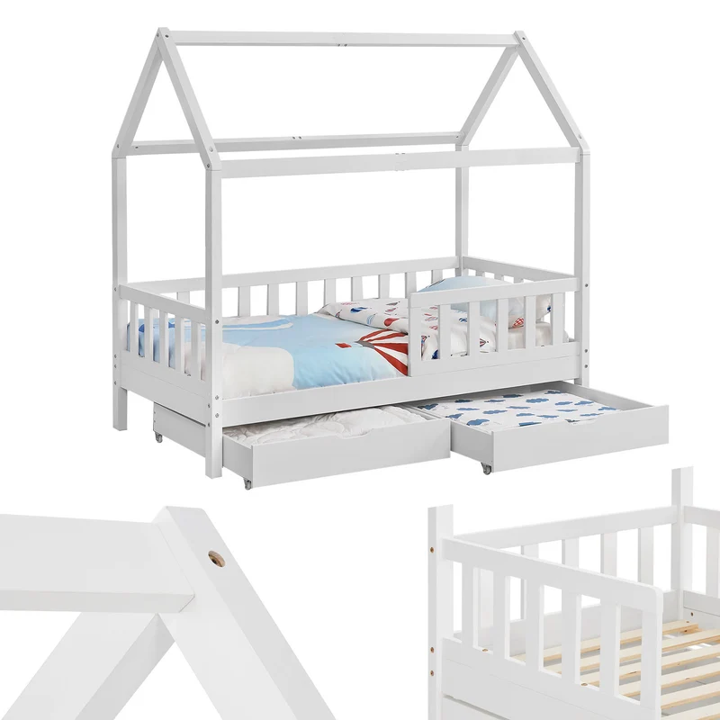 Kinderbett Marli 90 x 200 cm mit Bettkasten