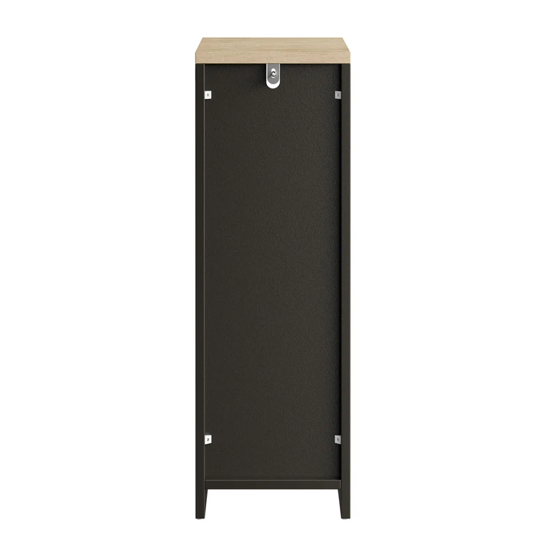 Vorverkauf | SoBuy Nachttisch schmal 20cm breit mit 2 Schubladen | Beistelltisch Schwarz 60x35cm FBT149-SCH