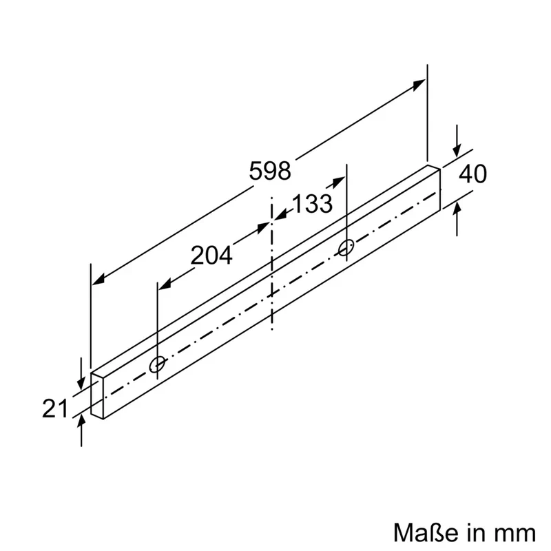 Siemens LI63LA526 iQ100 - Flachschirm-Dunsthaube - 60 cm - Silbermetallic + LZ46551 Edelstahl Griff