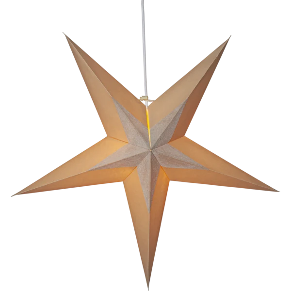 Star Trading Papierstern "Diva" ca. 60 cm Ø, Samtstern in der Mitte, ohne Kabel und Fassung,Vierfarb-Karton