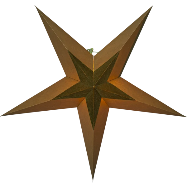Star Trading Papierstern "Diva" ca. 60 cm Ø, Samtstern in der Mitte, ohne Kabel und Fassung,Vierfarb-Karton