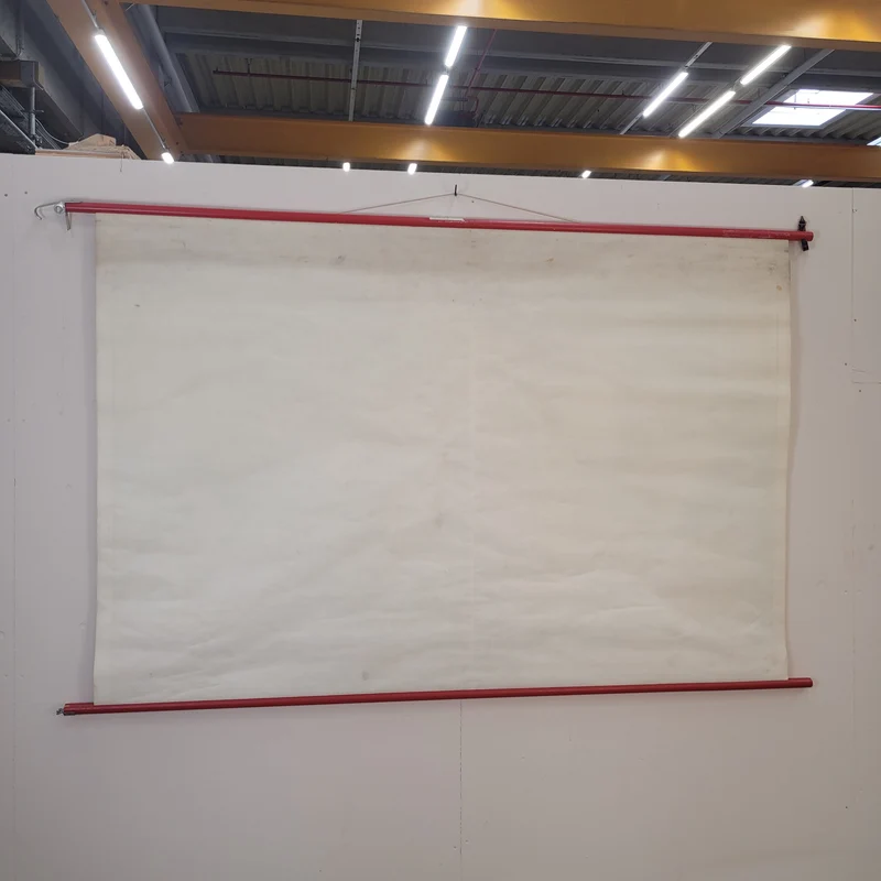 Vintage Schulwandkarte Europa physisch – Lehrtafel Rollbild Wanddeko