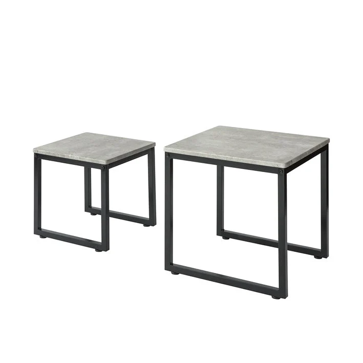 SoBuy | 2 Satztische | Sofatisch | Couchtisch grau | FBT42-HG