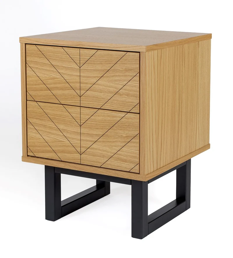 Nachttisch CAMDEN – Fronten in Herringbone-Optik