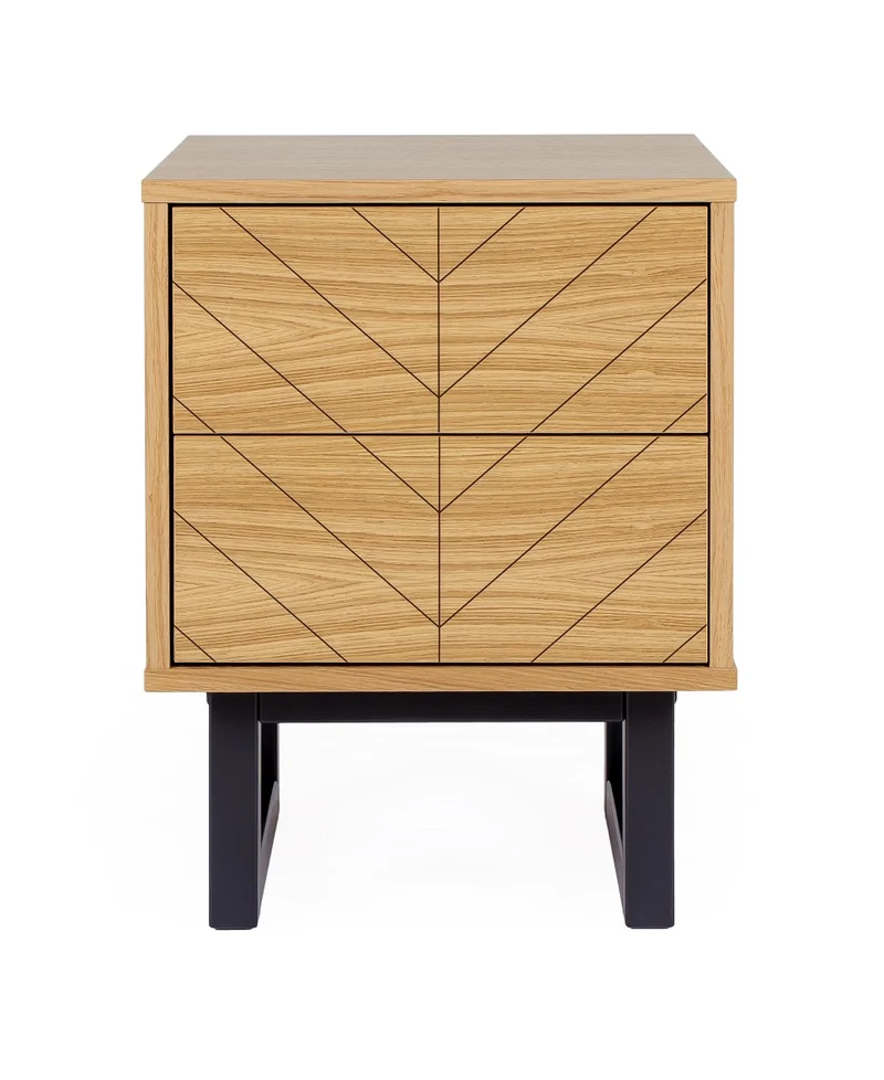 Nachttisch CAMDEN – Fronten in Herringbone-Optik
