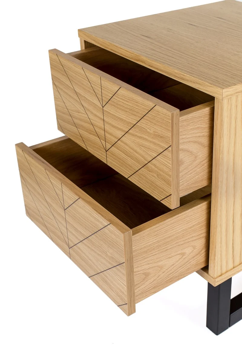 Nachttisch CAMDEN – Fronten in Herringbone-Optik