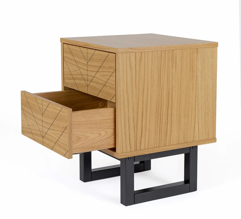 Nachttisch CAMDEN – Fronten in Herringbone-Optik