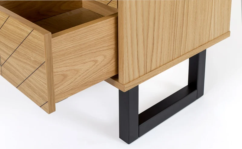 Nachttisch CAMDEN – Fronten in Herringbone-Optik