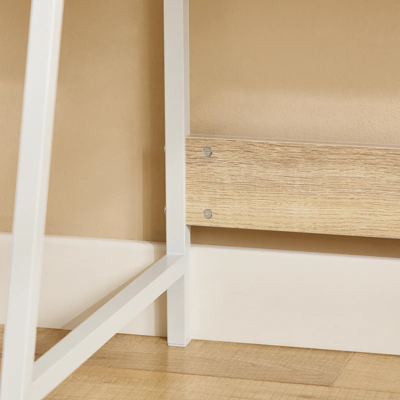 SoBuy Tietokonepöytä lastulevyä ja Metalli Beige FWT63-N