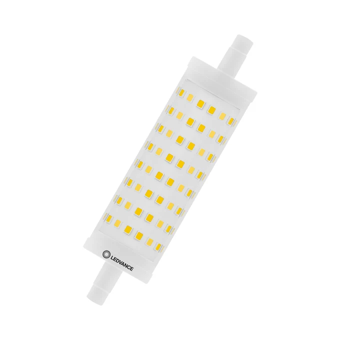 LEDVANCE LED Line 118 125 300° DIM P 15W 827 Clear R7s - Ersatz für herrkömmliche Stabsockellampen 15 anstelle 125W