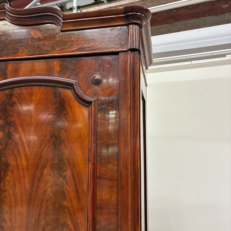 Großer Kleiderschrank Massivholz Biedermeier Barock Antik Braun Schrank Gebraucht