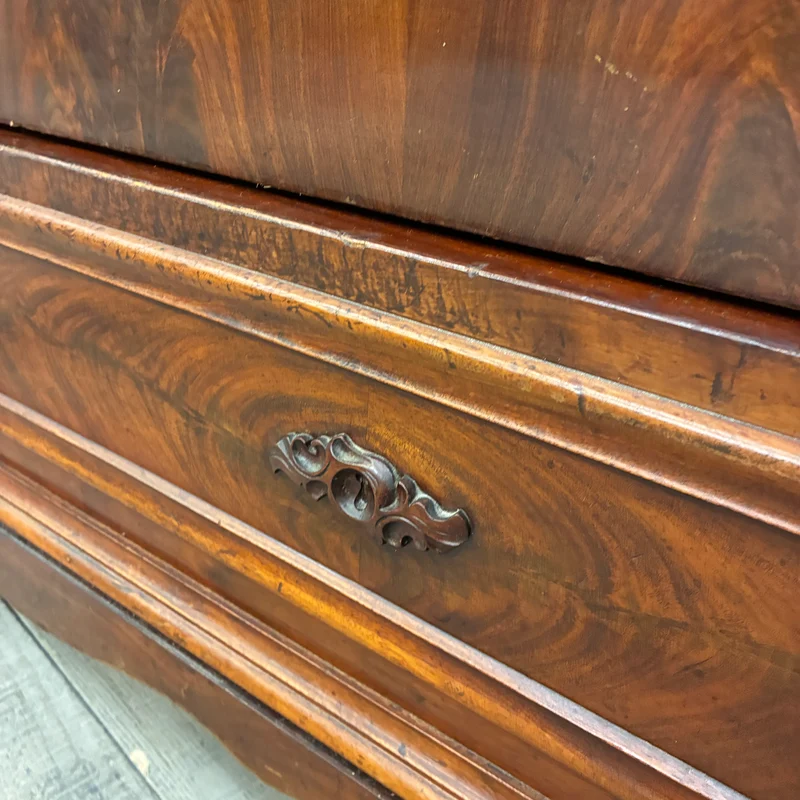 Großer Kleiderschrank Massivholz Biedermeier Barock Antik Braun Schrank Gebraucht