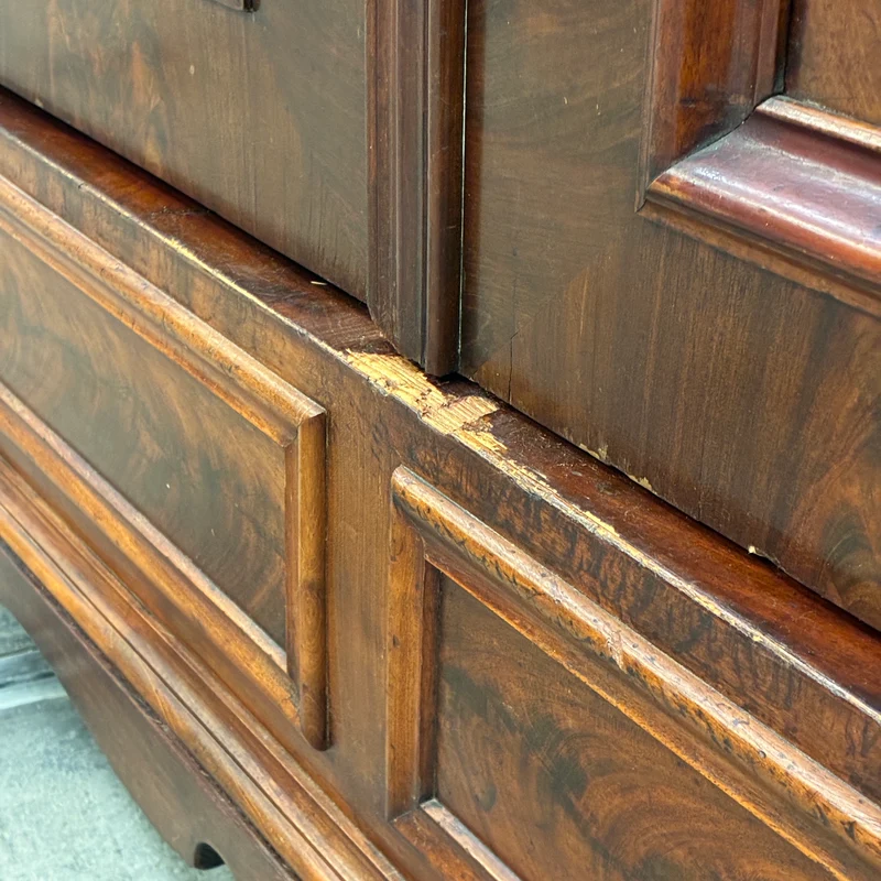 Großer Kleiderschrank Massivholz Biedermeier Barock Antik Braun Schrank Gebraucht
