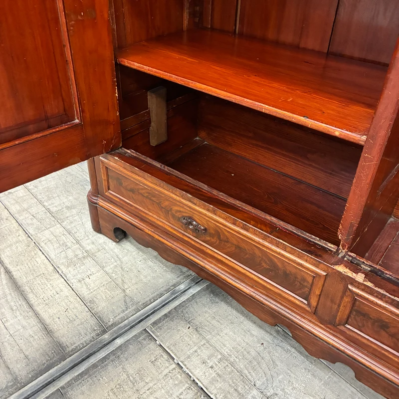 Großer Kleiderschrank Massivholz Biedermeier Barock Antik Braun Schrank Gebraucht