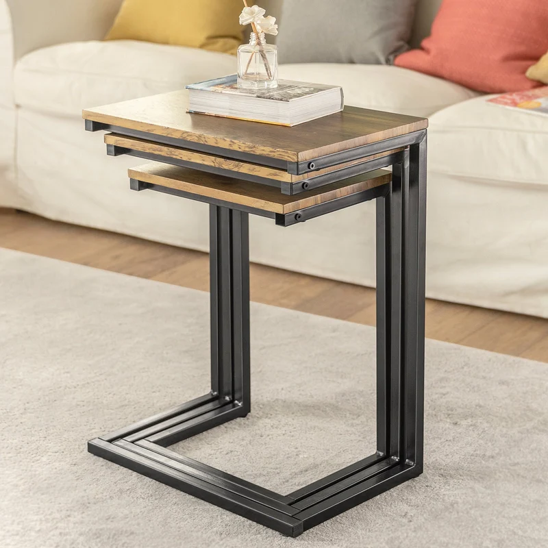 SoBuy | 3er Set Beistelltische | Sofatisch | Couchtisch | FBT102-F