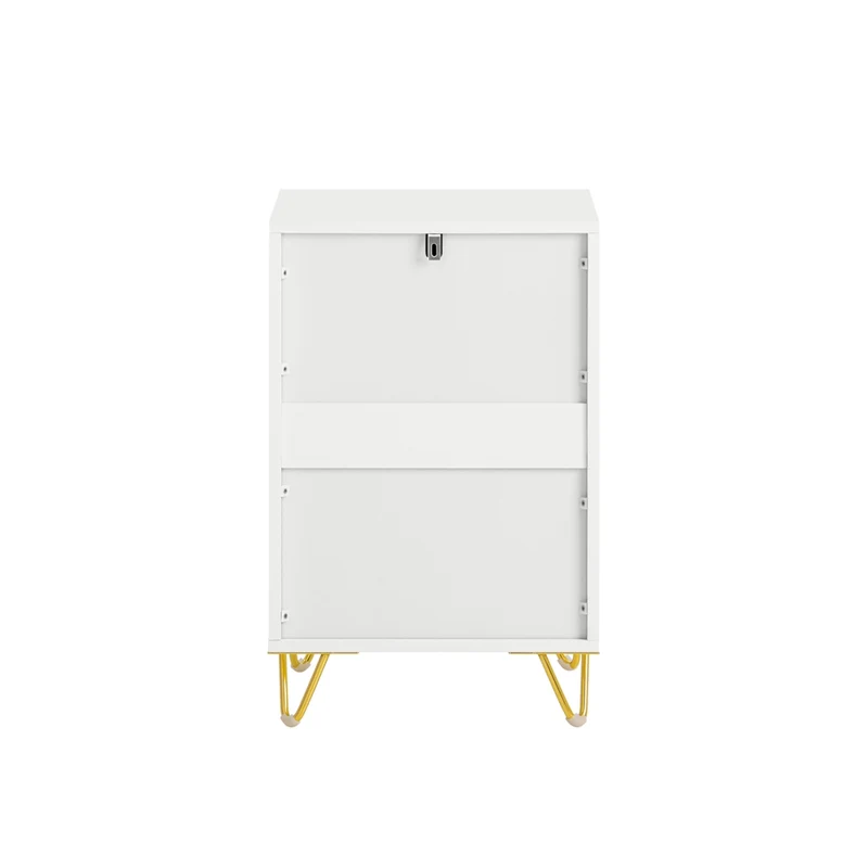 SoBuy | Nachttisch mit 3 Schubladen | Sofatisch | Beistelltisch | Weiß | FBT115-L-W