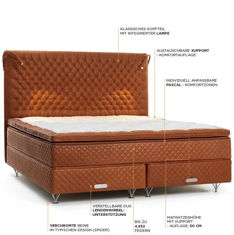 DUX Xclusive Bett 180 x 200 cm Spezialpreis ab Ausstellung 45% Rabatt