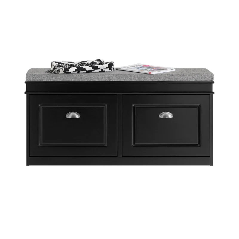 SoBuy FSR64-SCH Kenkäpenkki 8 Parille – 104 × 24 × 52 cm, Musta