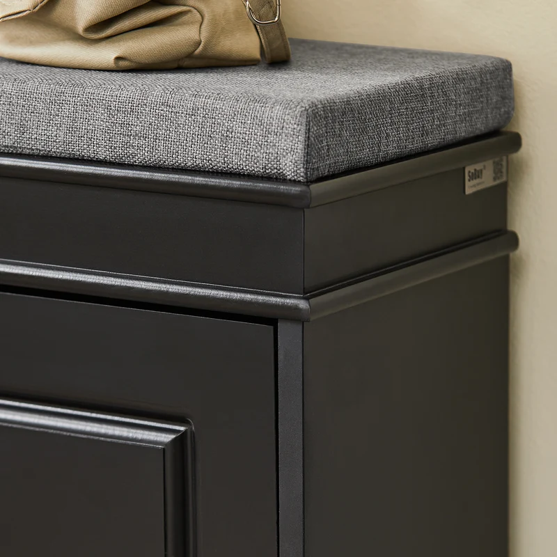 SoBuy FSR64-SCH Kenkäpenkki 8 Parille – 104 × 24 × 52 cm, Musta