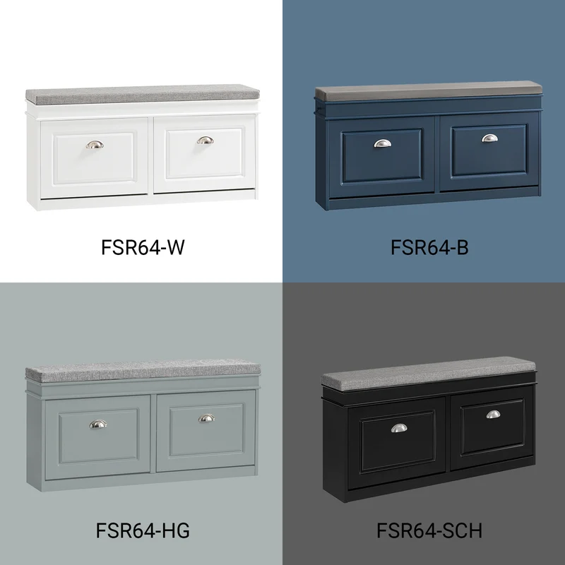 SoBuy FSR64-SCH Kenkäpenkki 8 Parille – 104 × 24 × 52 cm, Musta