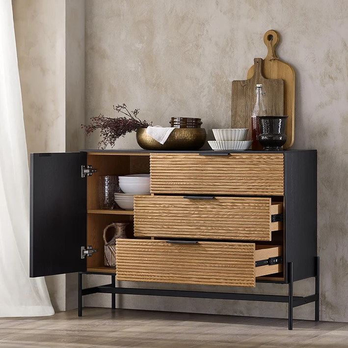 SoBuy | Sideboard | Flurschrank | Küchenschrank | Aufbewahrungsschrank | TV-Schrank | HFSB02-SCH