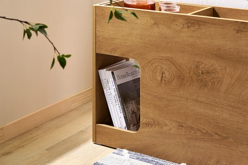 SoBuy | Nachttisch | Beistelltisch | Sofatisch | Schrank für Büro Natur | FBT158-N