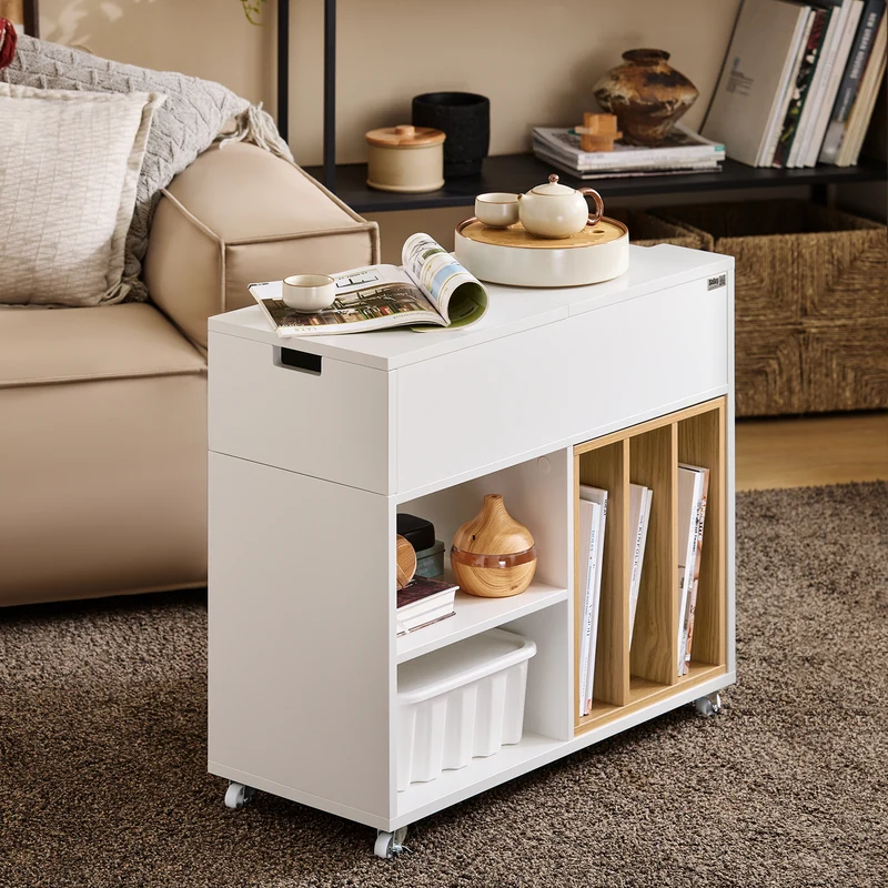 SoBuy | Aktenschrank | Aktenschrankwagen | Druckertisch | Rollcontainer | Weiß | FBT134-W