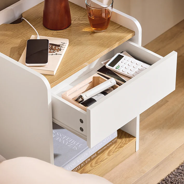 SoBuy | Nachttisch | Boxspringbett | Beistelltisch | Sofatisch | Nachtschrank | FBT128-WN