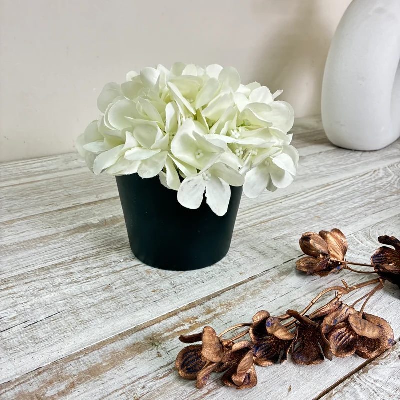 Übertopf Pflanztopf Gefäß Schwarz Bronze Blumentopf